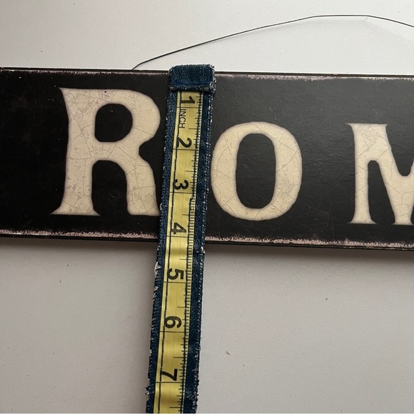 Rome Italy Hanging 4 inchx 12 inch Wooden Sign, Wall Dcor for Home and Office - Picture 4 of 6